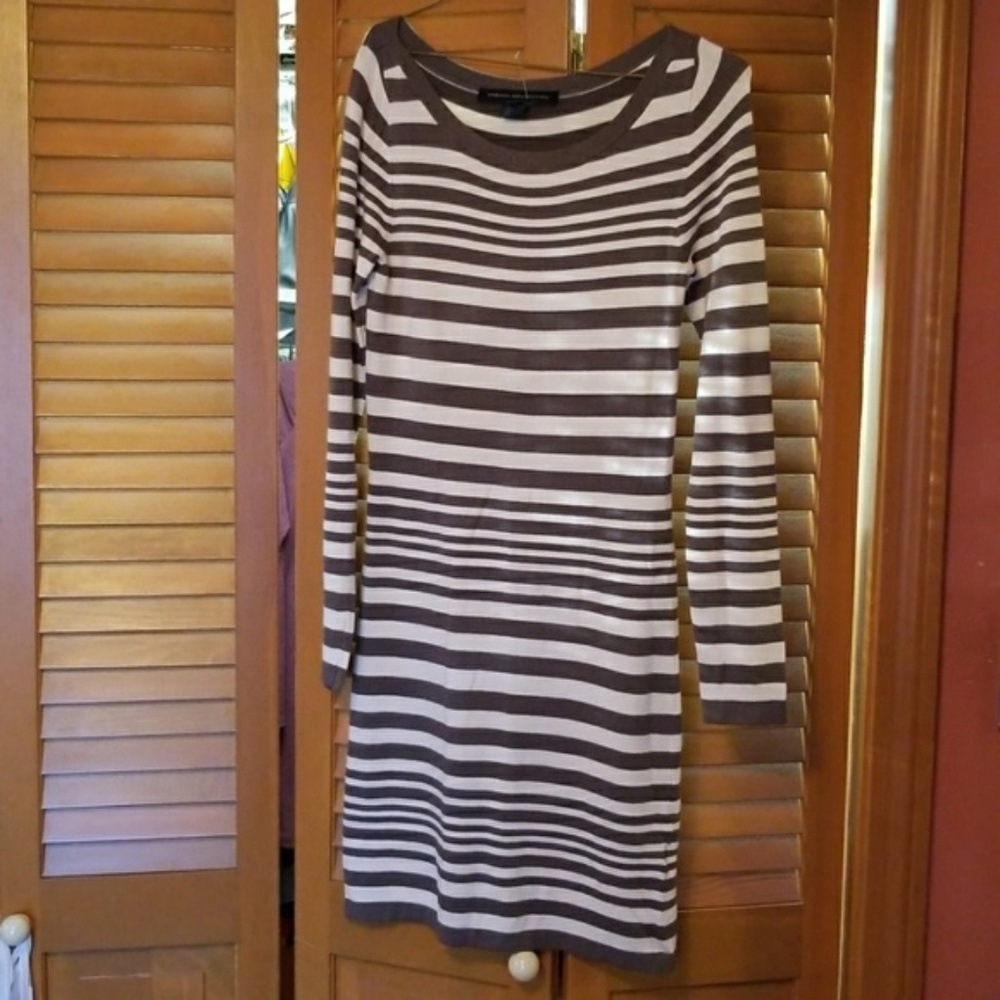French Connection light long-sleeve sweater dress